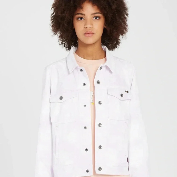 NWT Volcom Radstone Jean Jacket in Light Orchid - Picture 3 of 10